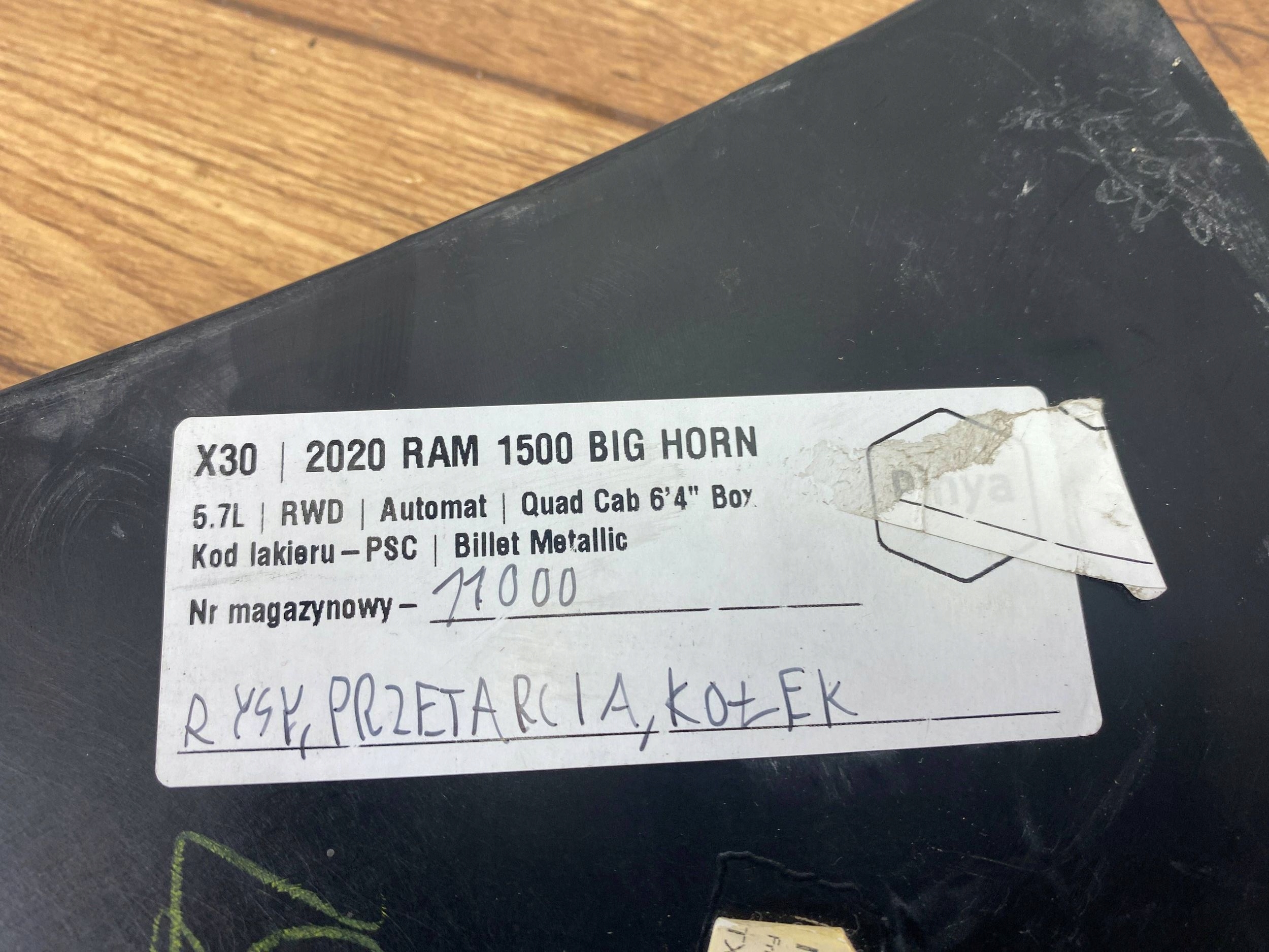 lišta prahová práh vnitra Dodge Ram 1500 2019+