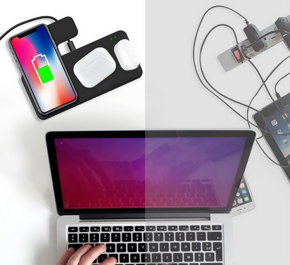 STACJA DOKUJĄCA ŁADOWARKA INDUKCYJNA BEZPRZEWODOWA Zgodność ze standardem Quick Charge 2.0 Quick Charge 3.0