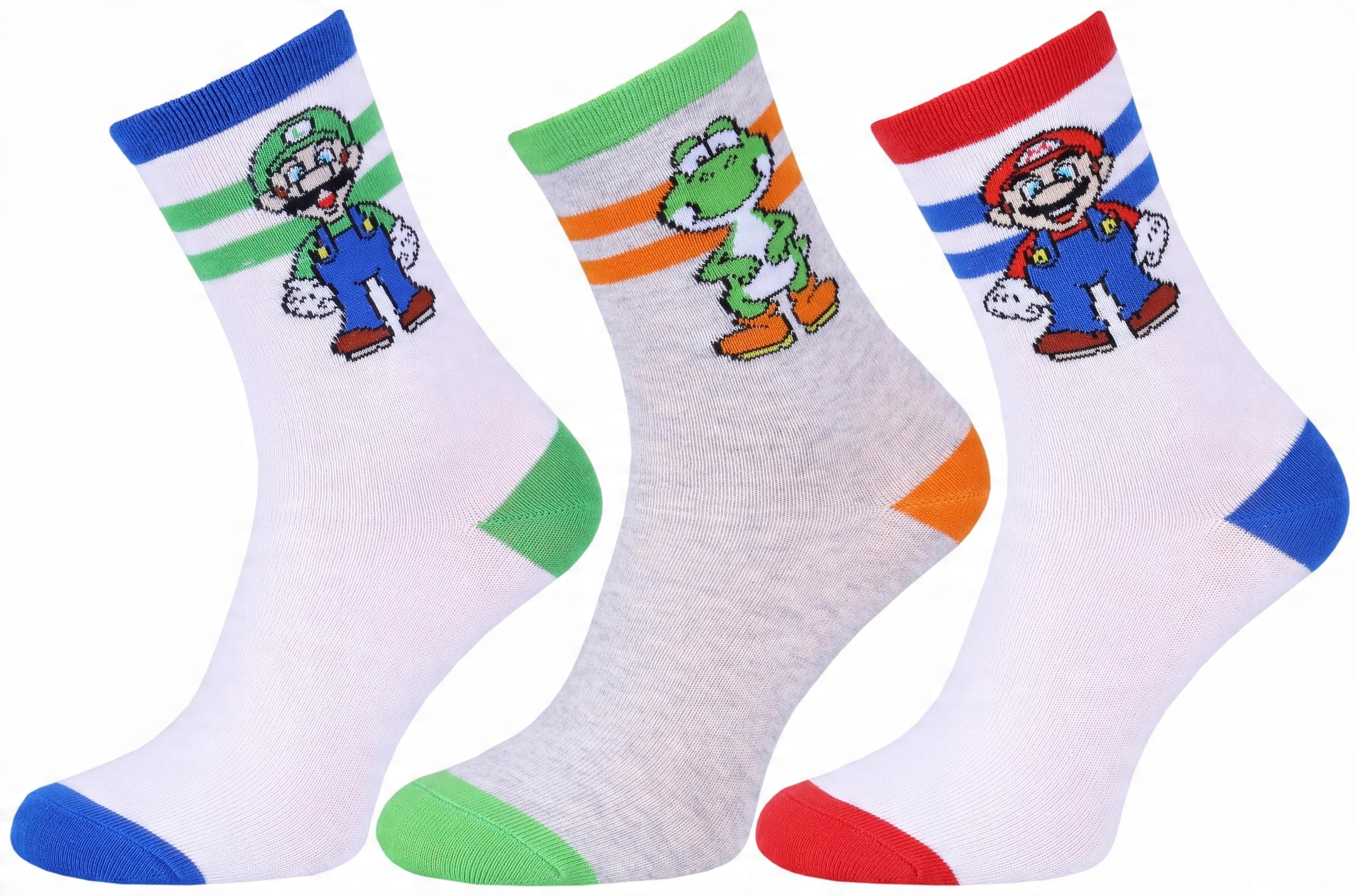 

3xChłopięce długie skarpetki Super Mario 26.5-30.5