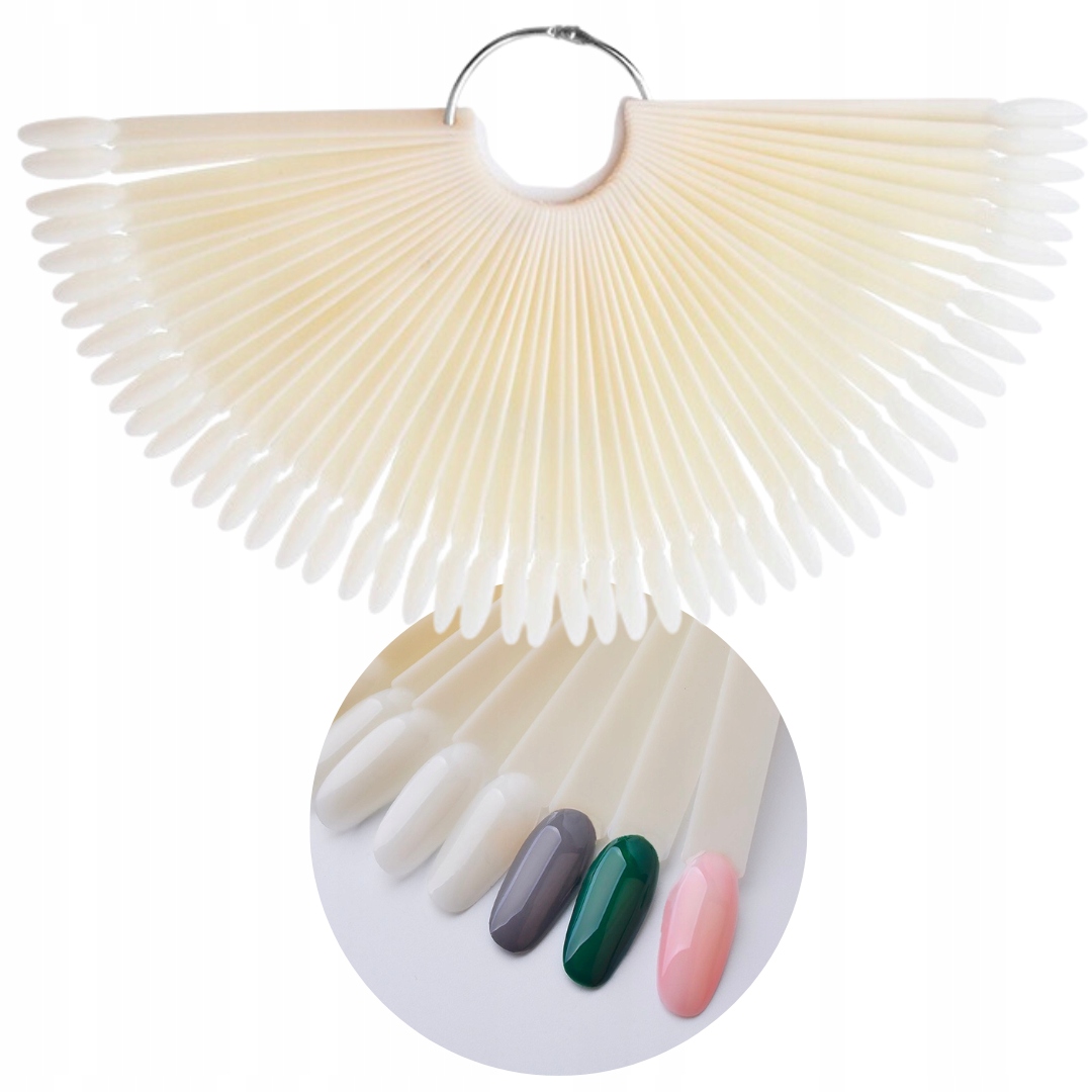 Wzornik Wachlarz MIGDAŁKI MLECZNE 50 Tipsów