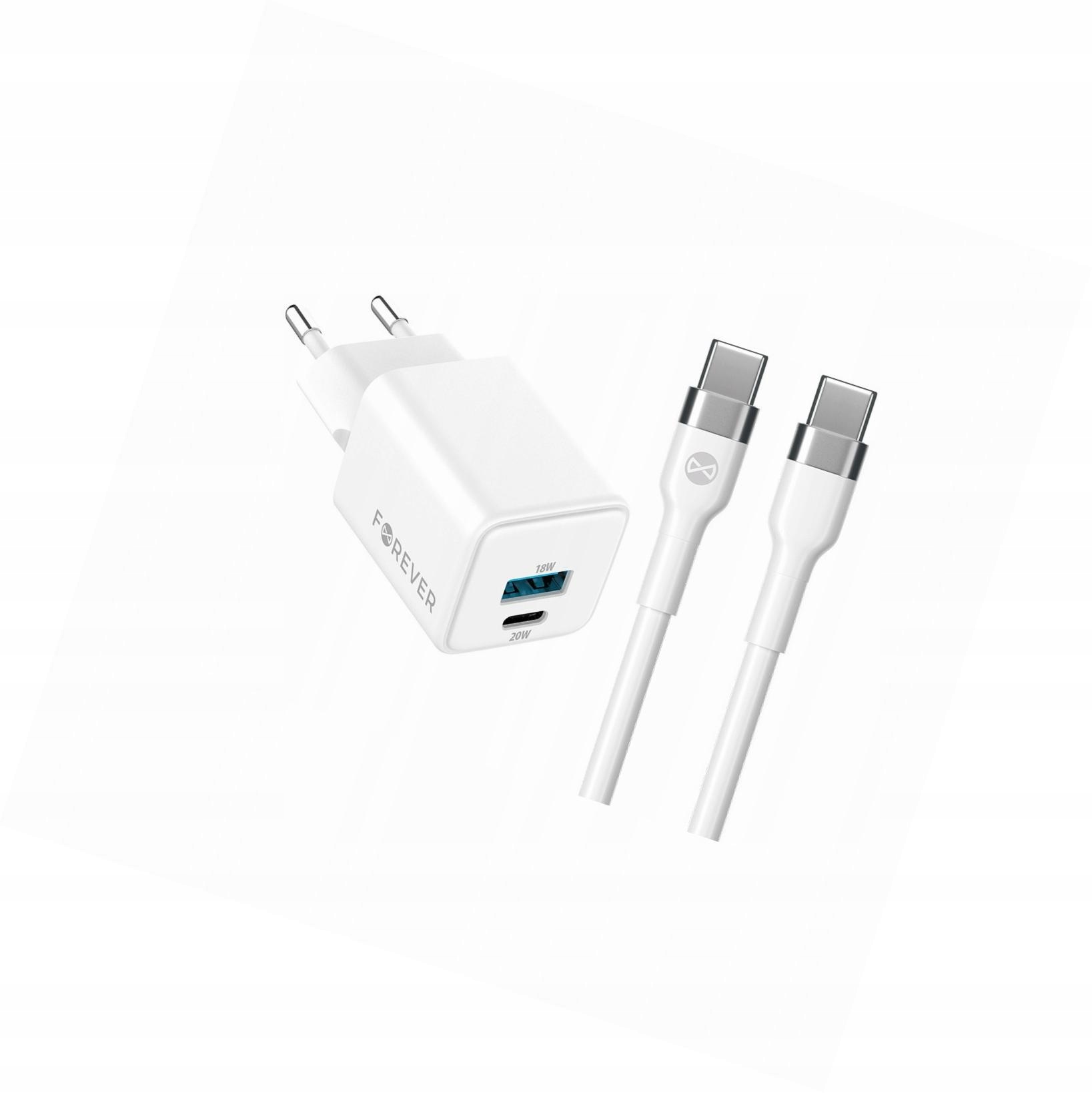 Szybka ładowarka GaN 20W Usb i Usb-c z kablem do Samsung Galaxy M22