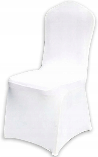 POKROWIEC NA KRZESŁO BANKIETOWE BIAŁY ŚLUBNY ELASTYCZNY