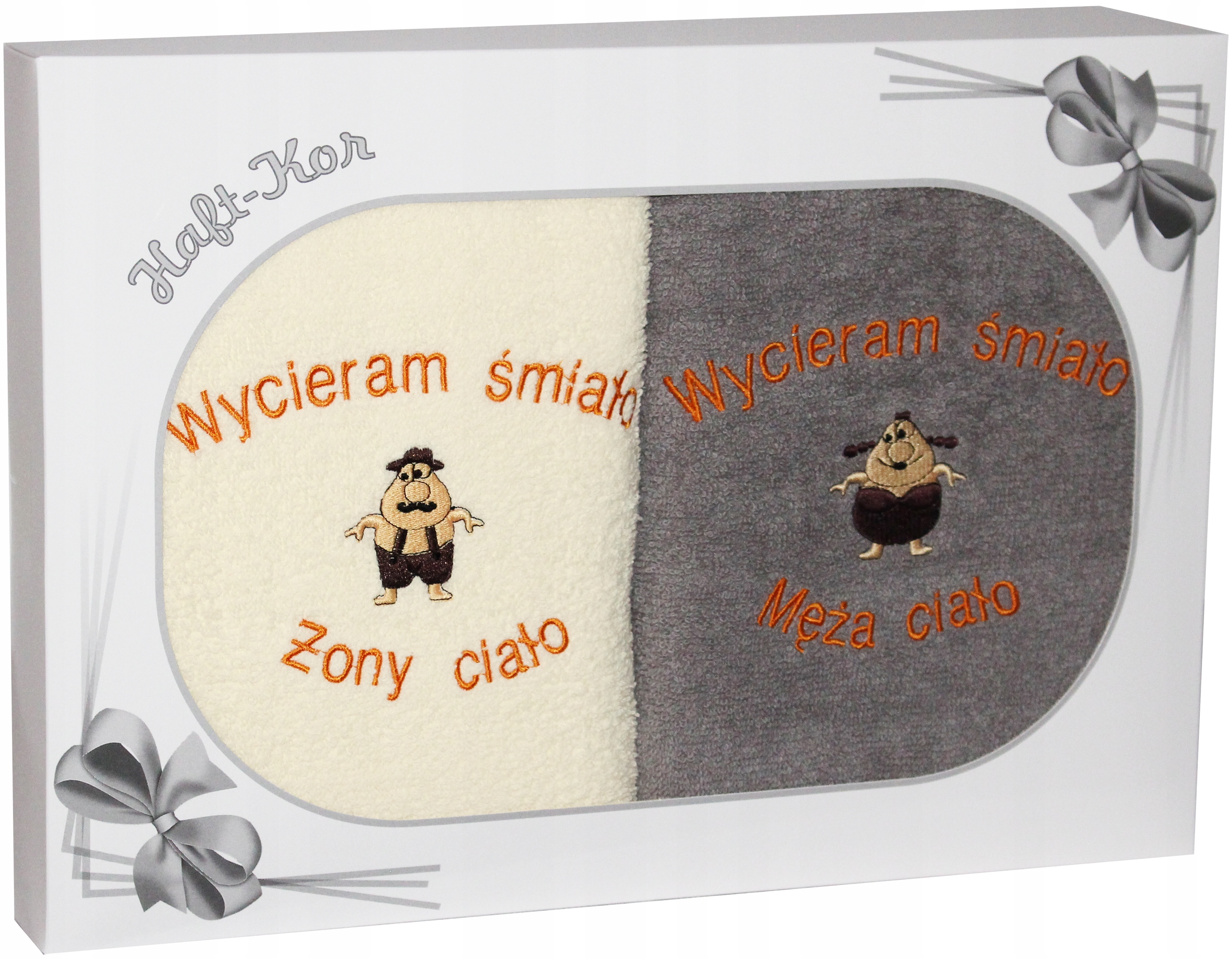 

Komplet Ręczników Żona Mąż Na Ślub Haft