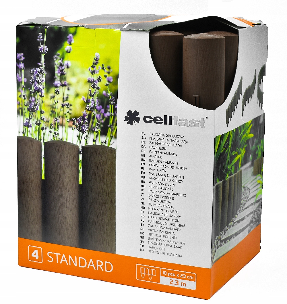 Obrzeże Ogrodowe Palisada Ogrodowa Mocny Płotek Cellfast 230x15cm brązowy Liczba kotew 0 szt.