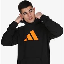 Pánská mikina s kapucí Adidas Sportswear M Fi 3BAR O černá oranžová XXL
