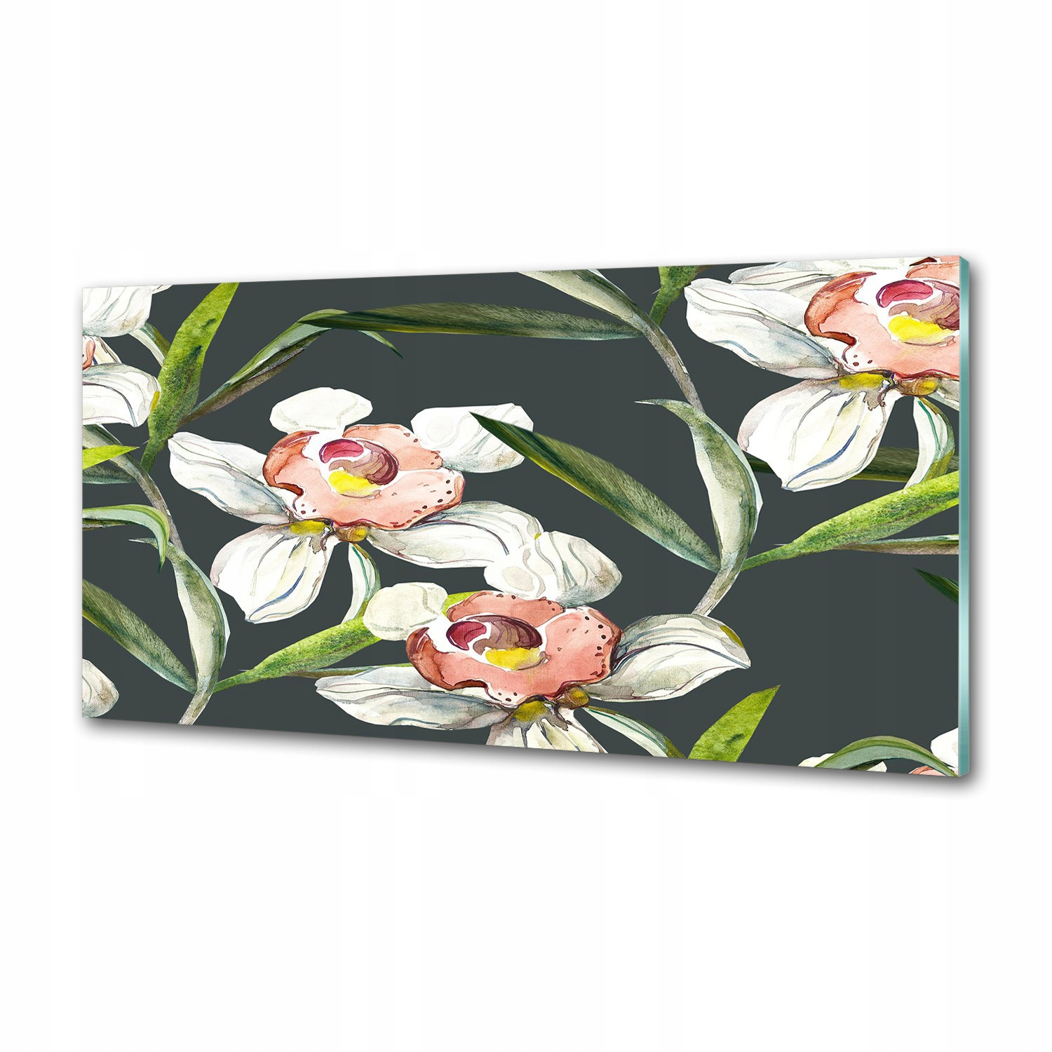 Panel do kuchyne Kvetinový vzor 120 x 60 cm Lepidlo