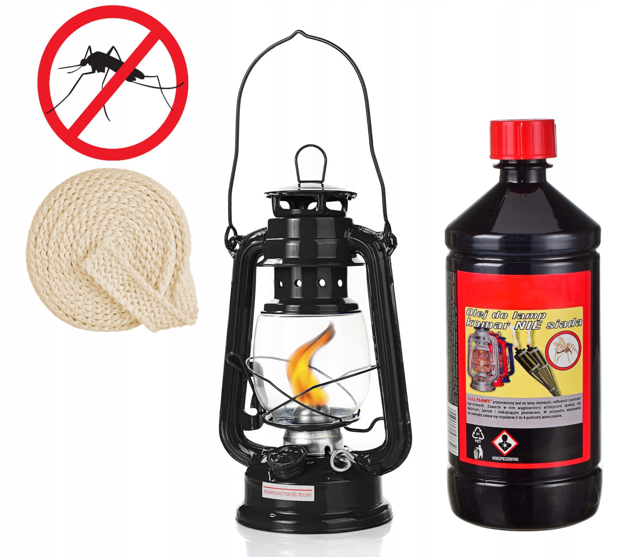 

Zestaw Lampa Naftowa Olej Na Komary 980ml Knot