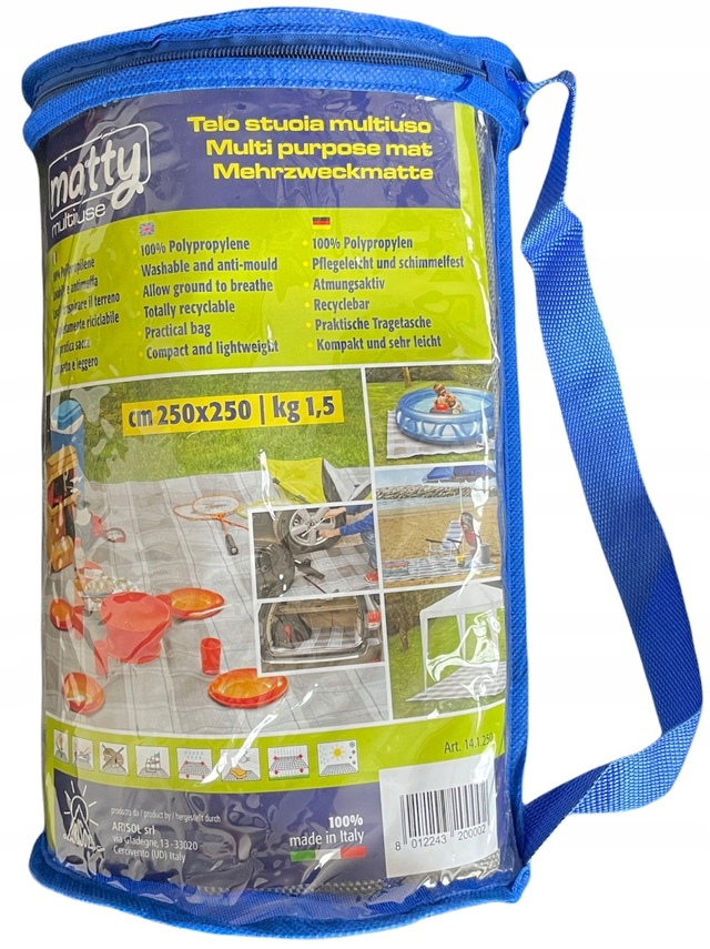 WYKLADZINA MATA PIKNIKOWA 250x250 cm W TORBIE