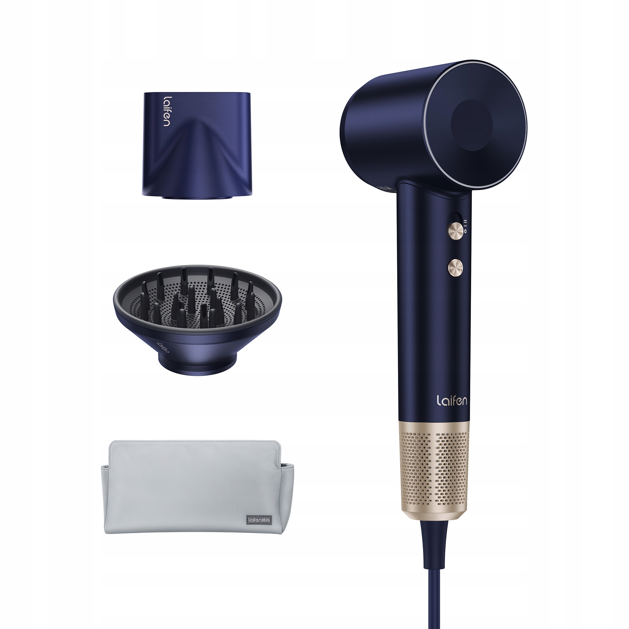 Laifen Suszarka do Włosów Swift Premium Niebieska Złota z Jonizacją Cicha
