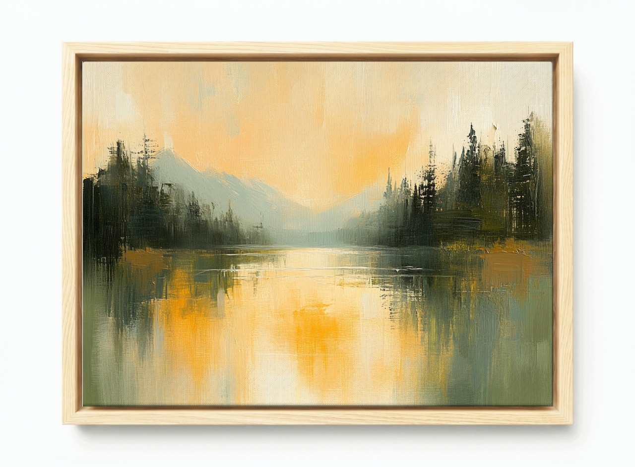 Obraz Rám Americká Krajina Hory Les Jezero Odraz 60x40