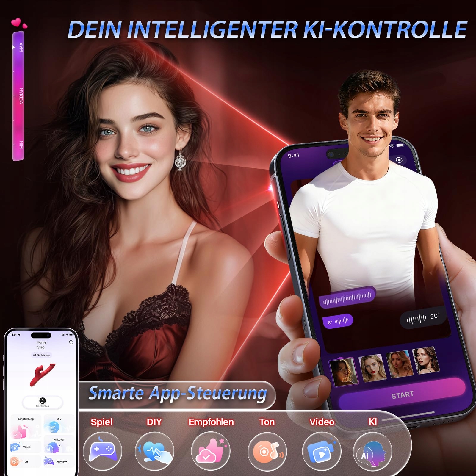 TEXIDIY Wibrator Dla Kobiet Intensywny Dildo Zestaw Zabawek Erotycznych — miniatura 4