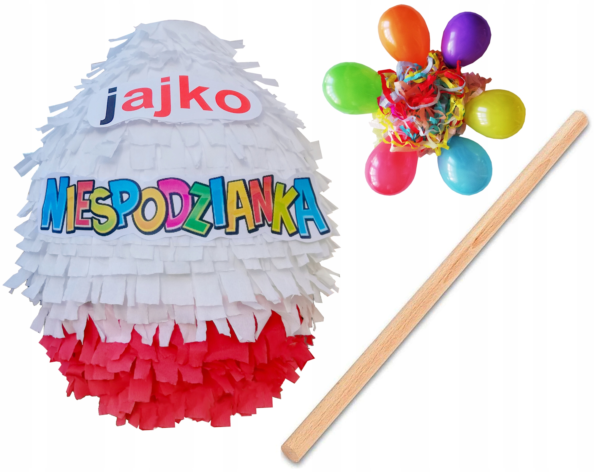 PINIATA JAJKO NIESPODZIANKA PREZENT + GRATISY 80cm Marka inna marka