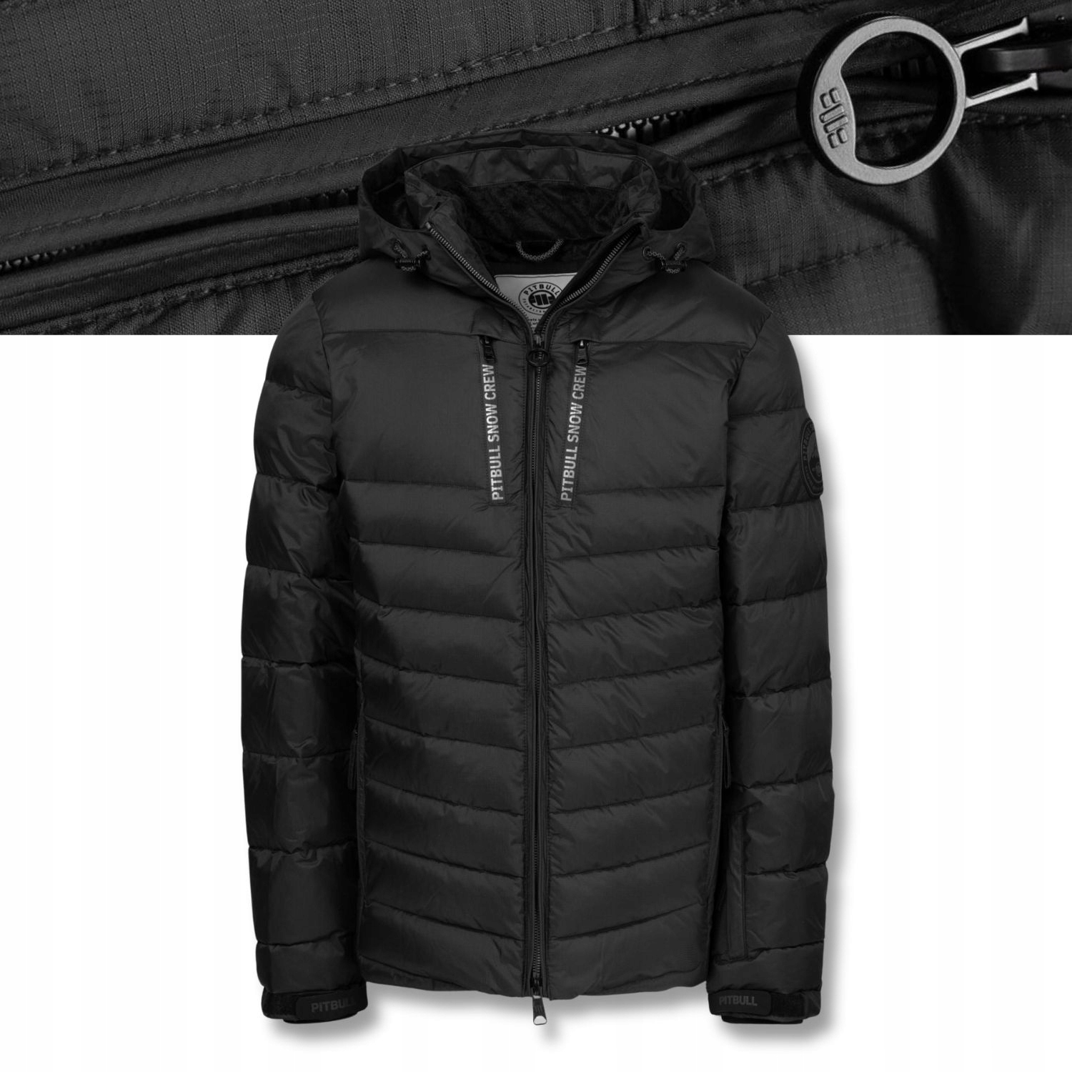 Pánská zimní lyžařská Zimní bunda Pitbull prošívaná s kapucí Crestline