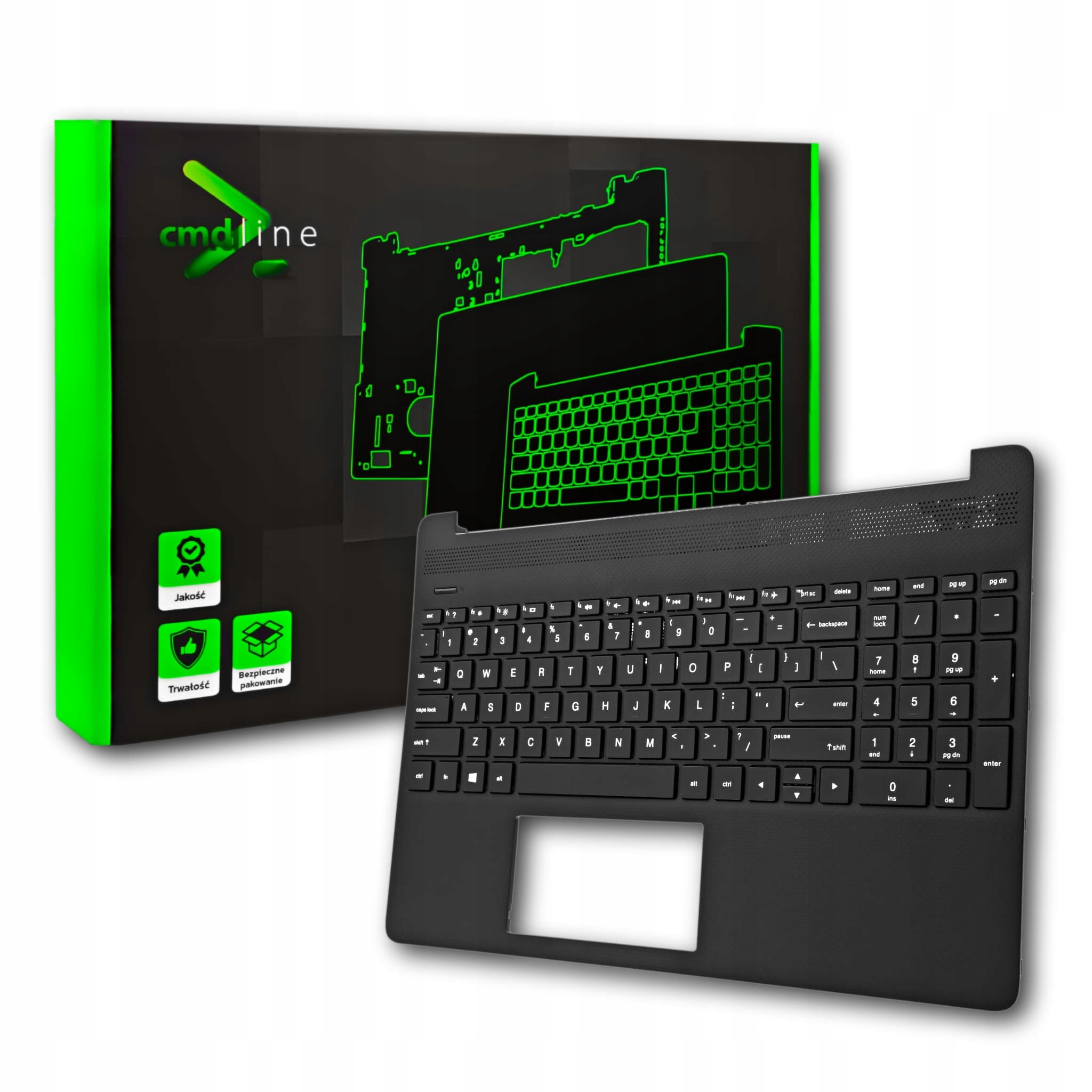 Obudowa Palmrest Klawiatura Do Hp 15-DY 15-EF 15S-EQ 15S-FQ Blk