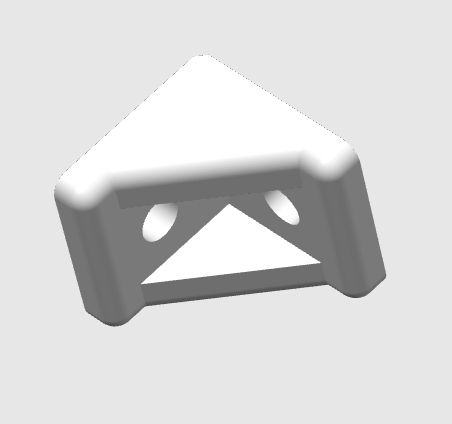 Podpora pod półkę 20x20x20mm, otwór 4mm- 10szt. Biała