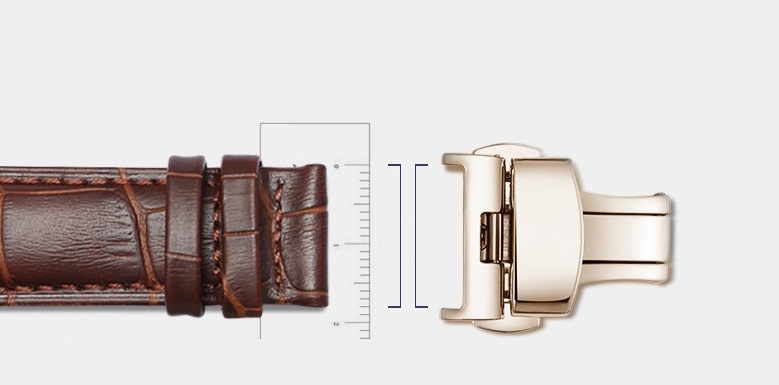 RÓŻOWA ZŁOTA KLAMRA MOTYLKOWE DO PASKA 20MM Kolor sprzączki różowe złoto