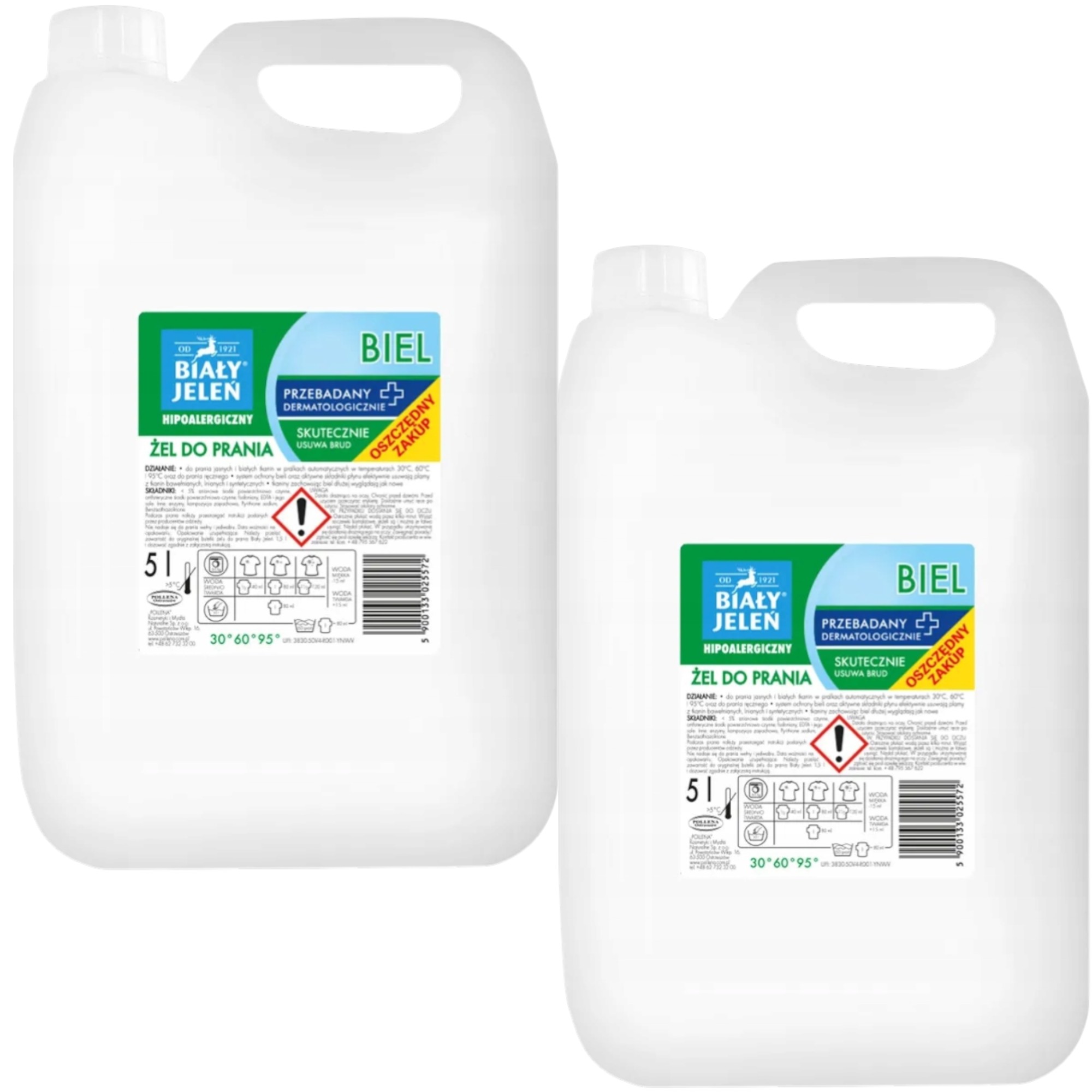 Levně Biały Jeleń Gel na praní bílé barvy Hypoalergenní 2x5L 30-95°C