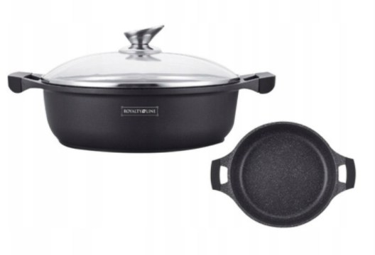 Garnek brytfanka patelnia marmurowa 5,5L 32 cm Marka Royalty Line