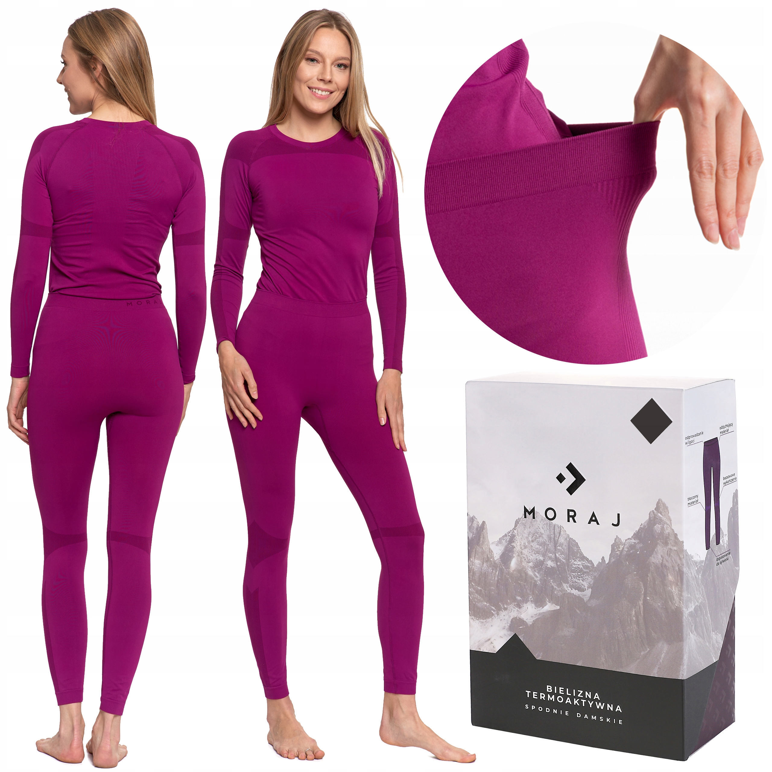 Dámské Termoaktivní Prádlo Set Bezešvé Termoprádlo Moraj XXL