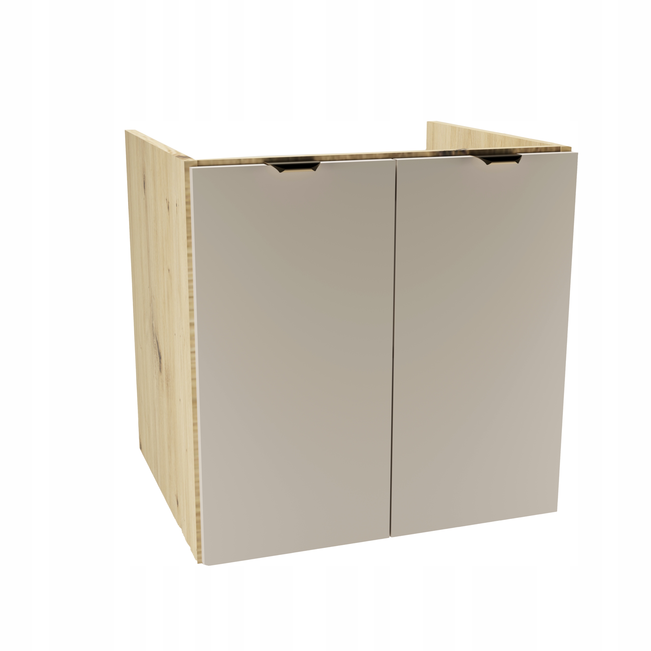 Skříňka pod umyvadlo s dveřmi Kašmír/Dub artisan 60 cm, bez desky Orio