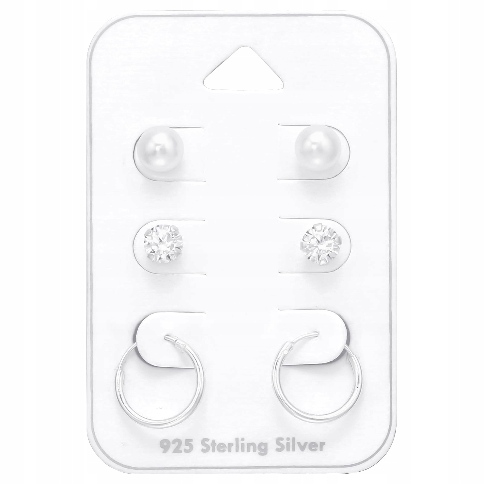 Zestaw 3 par kolczyków, Srebri925