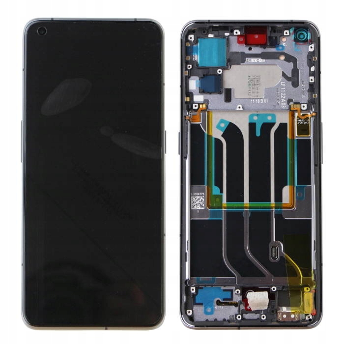 LCD Displej Rámeček Digitizer Realme GT2 Pro Černý Originální