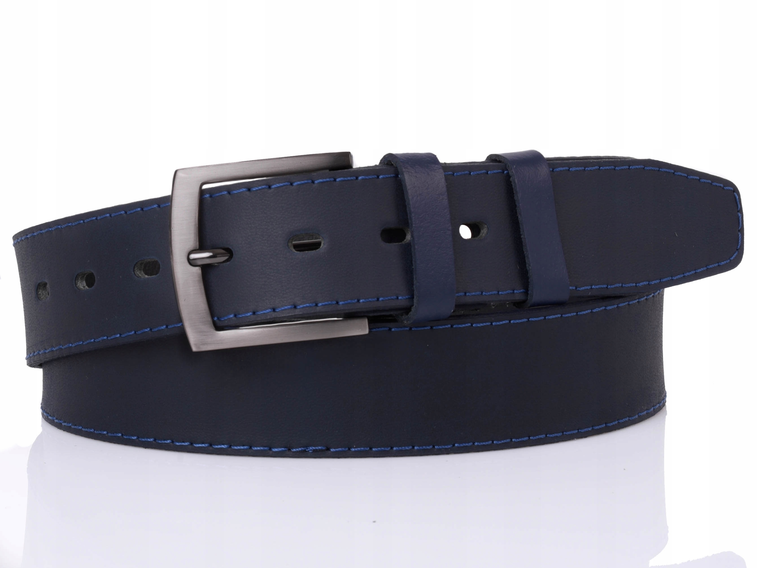 

Skórzany pasek do spodni Granat Skóra Naturalna