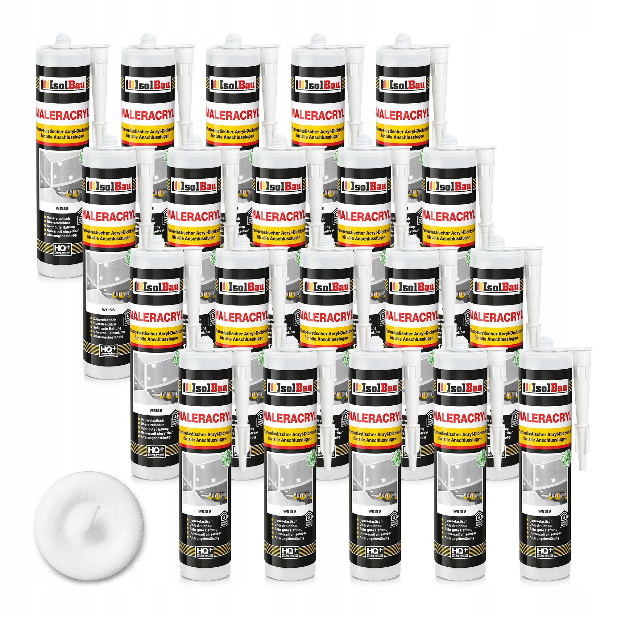 Akryl Bílý Akrylový Tmel 20x300ml Elastický Univerzální Německý