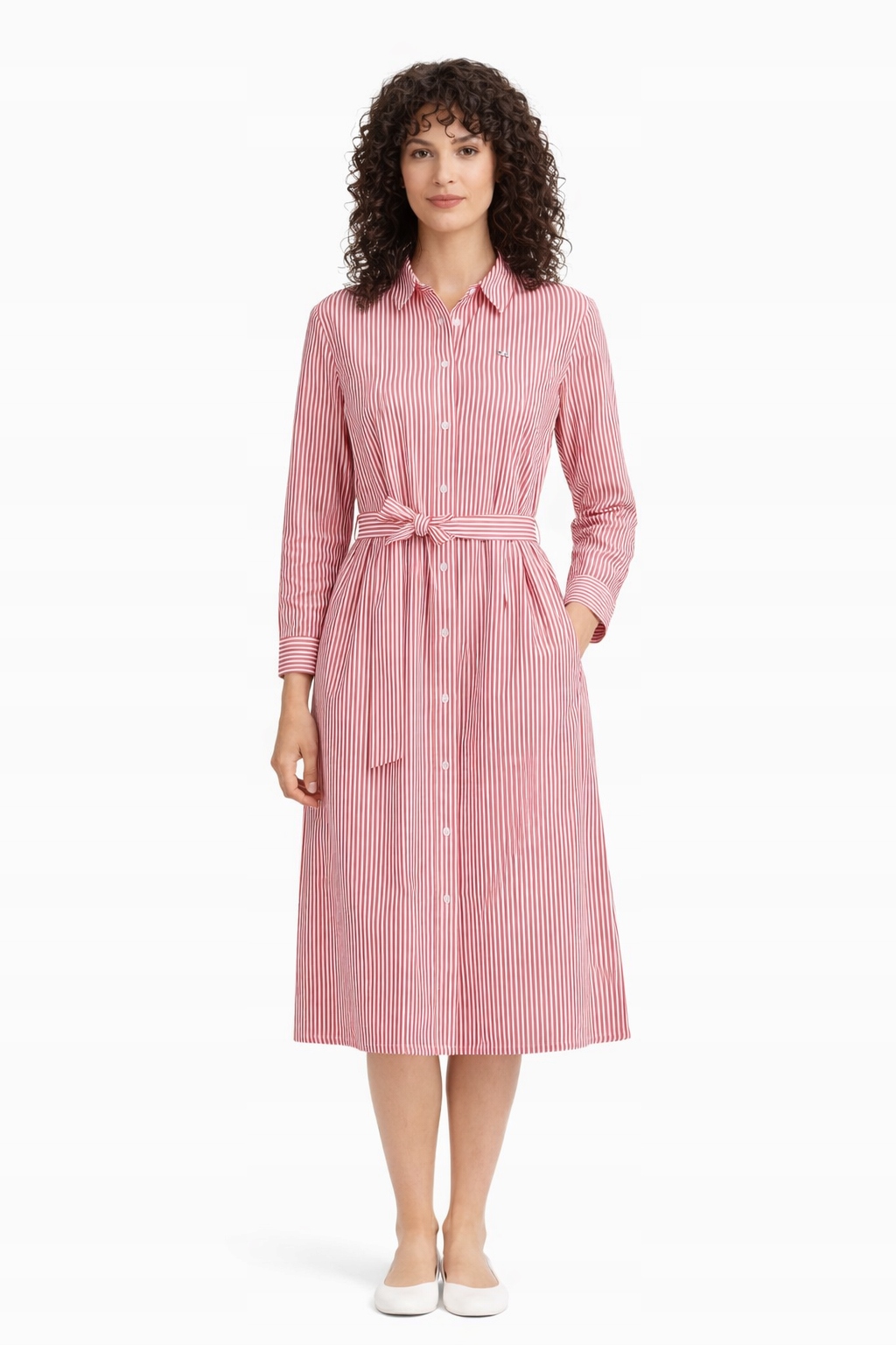 Tommy Hilfiger Růžovobílá Šaty Sukně S Pruhy 34 I4C