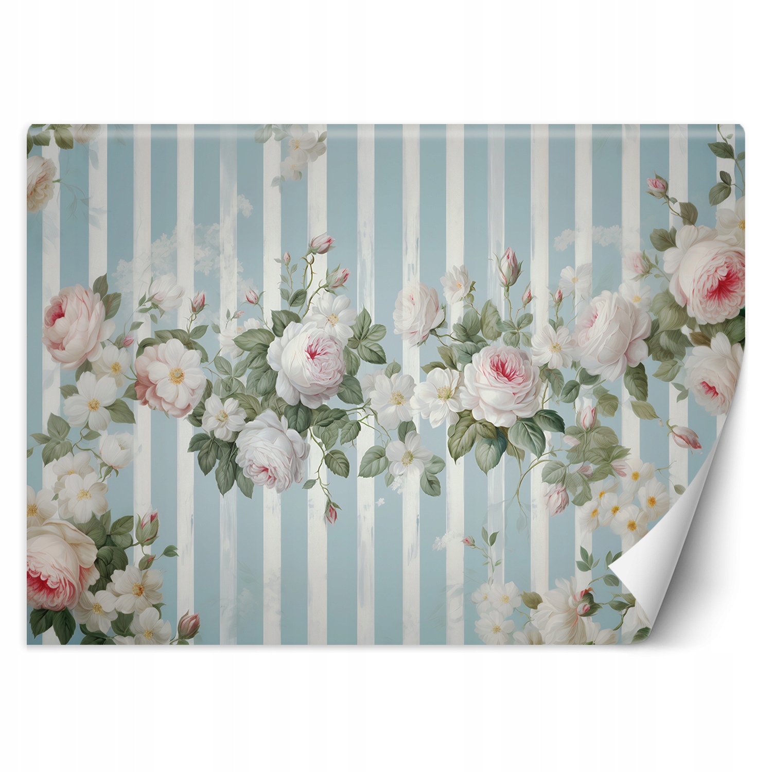 Fototapeta, Biele vintage kvety 254x184