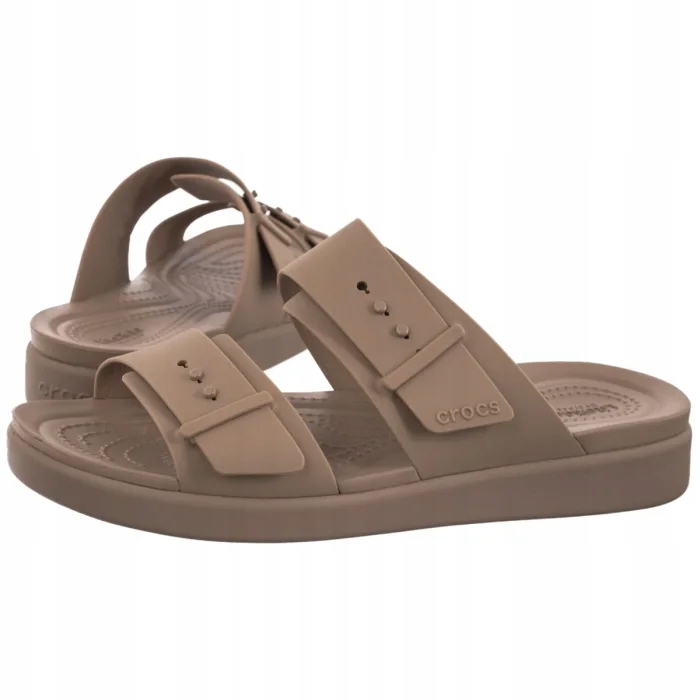 Boty Nazouváky Crocs Brooklyn Buckle Low Low Latte 211215-2Q9 Béžová