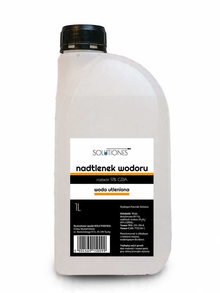 

Nadtlenek wodoru 9% woda utleniona 1l Solutiones