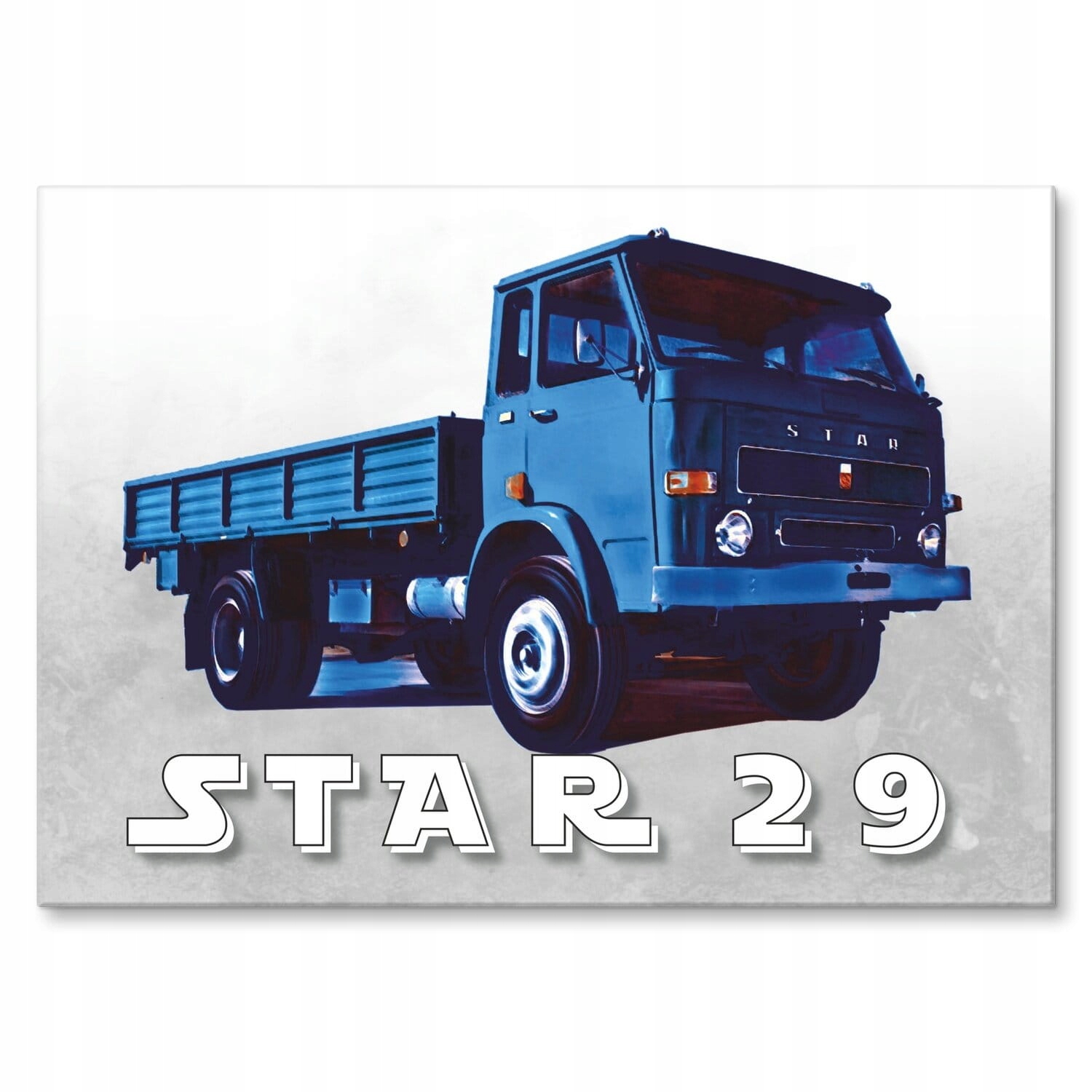 Dárek kovový plech Obraz Nákladní auto Grafika Star