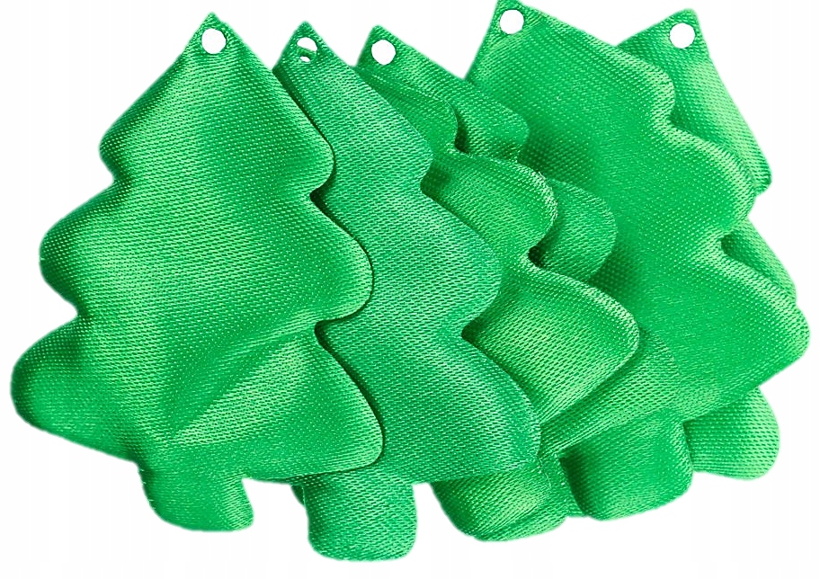 Choinki z Materiału 55 x 65 mm 6 szt Zielone