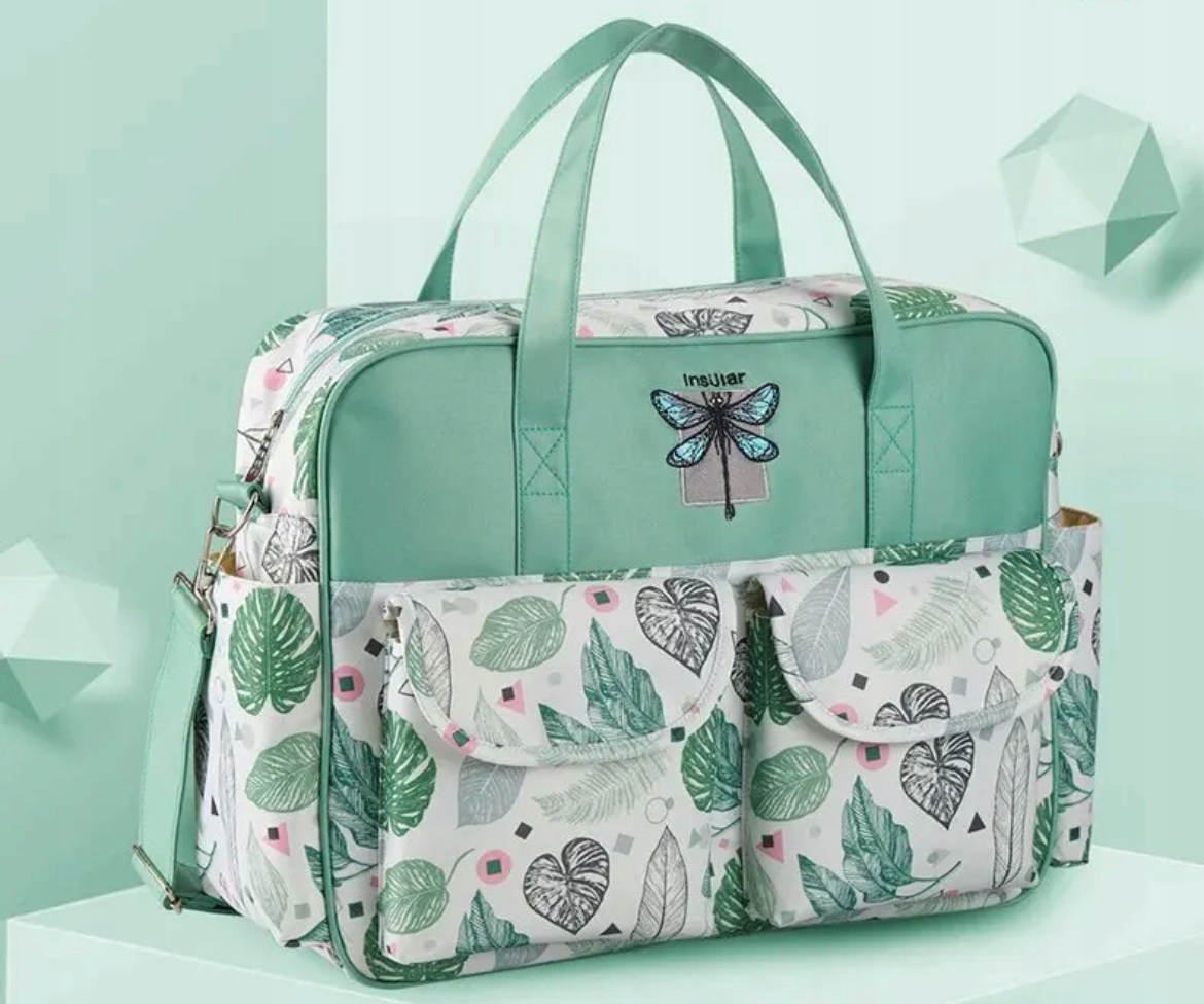 TORBA DLA MAMY ORGANIZER DO WÓZKA TATY PLECAK WZORY KOLORY LIŚCIE 3w1 Liczba kieszeni 2