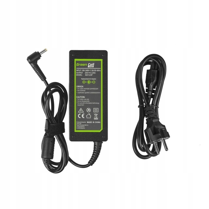 Green Cell Pro Zasilacz AD123P Do Lenovo 65W 20V 3.25A 4.0MM-1.7MM