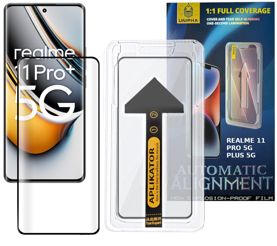 Szkło Hartowane Szybka Na Cały Ekran Easy Ez Fit Do Realme 11 Pro 5G Pro+