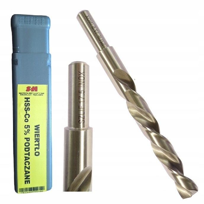 Wiertło Do Metalu 17,5 MM Kobaltowe Hss-e HSS-Co Zatoczone Podtaczane Inox
