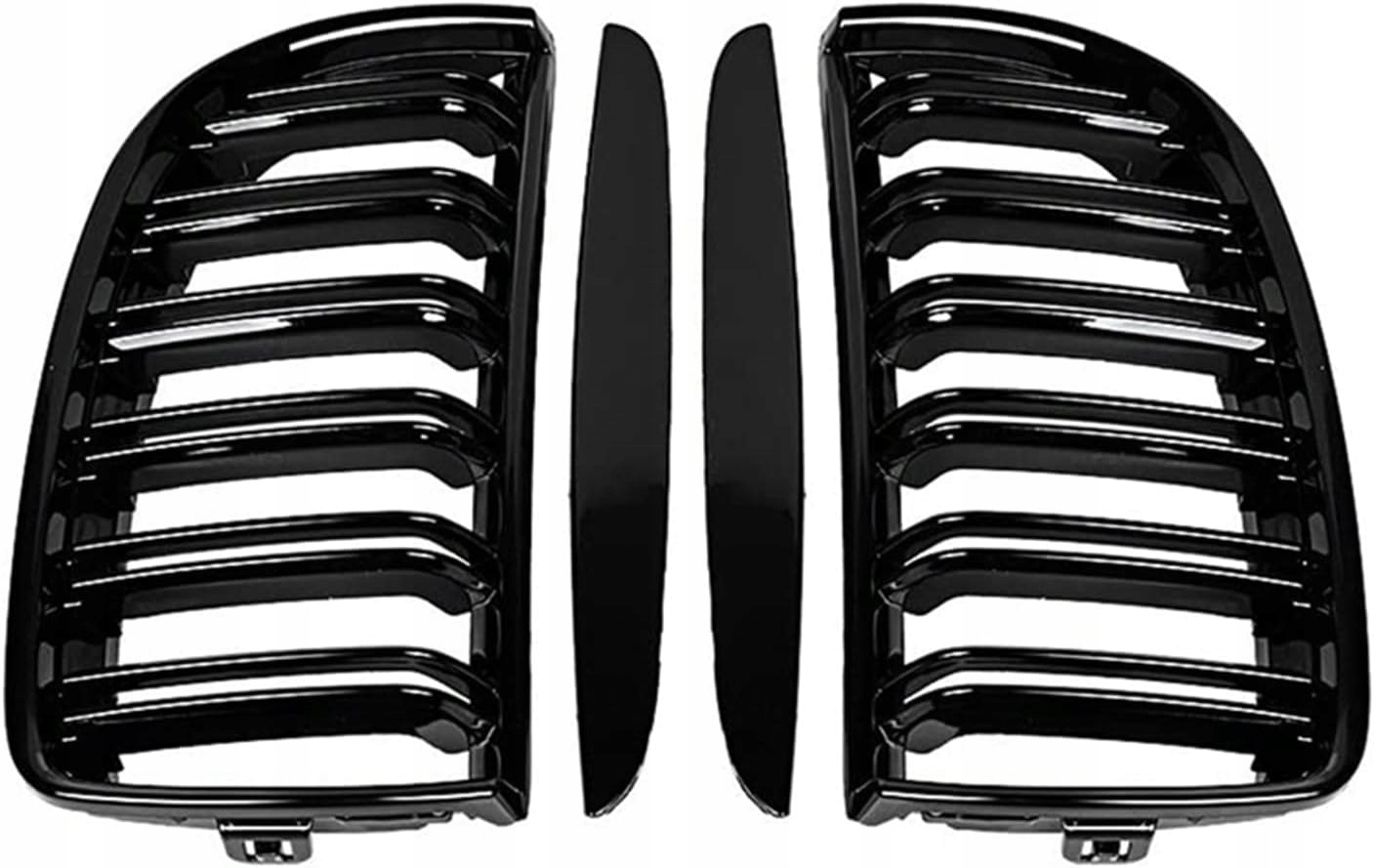 GRILL NERKI BMW E90 E91 05-08 Czarny Połysk Czarne PRZEDLIFT M PAKIET M3 Strona zabudowy przód