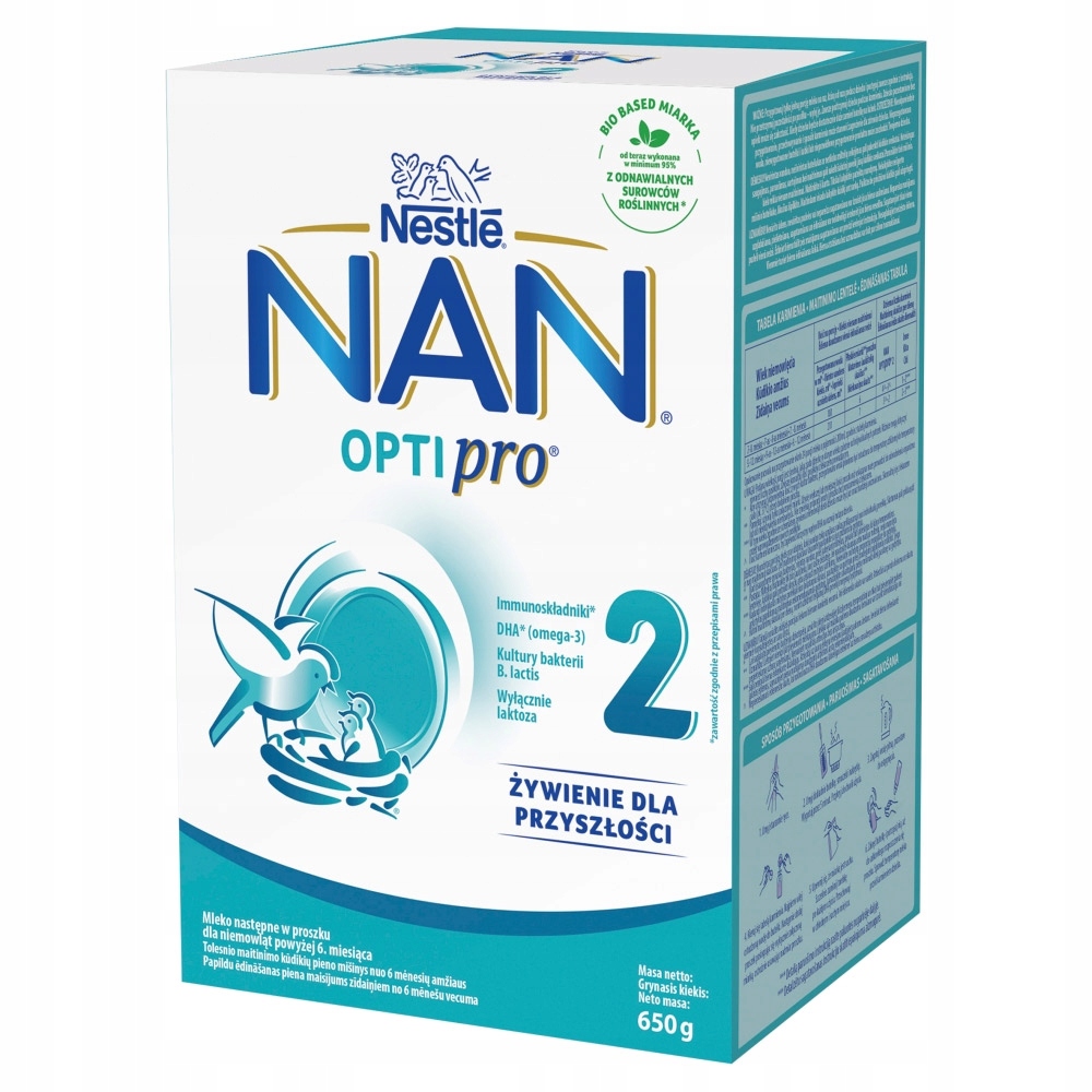 NESTLE NAN OPTIPRO 2 650g MLEKO DLA NIEMOWLĄT PO 6 MIESIĄCU