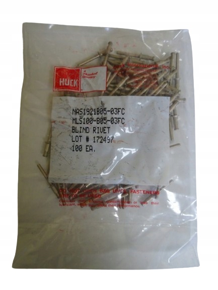 NITY NIT HUCK BLIND RIVET ALUM NAS1921B05-03FC