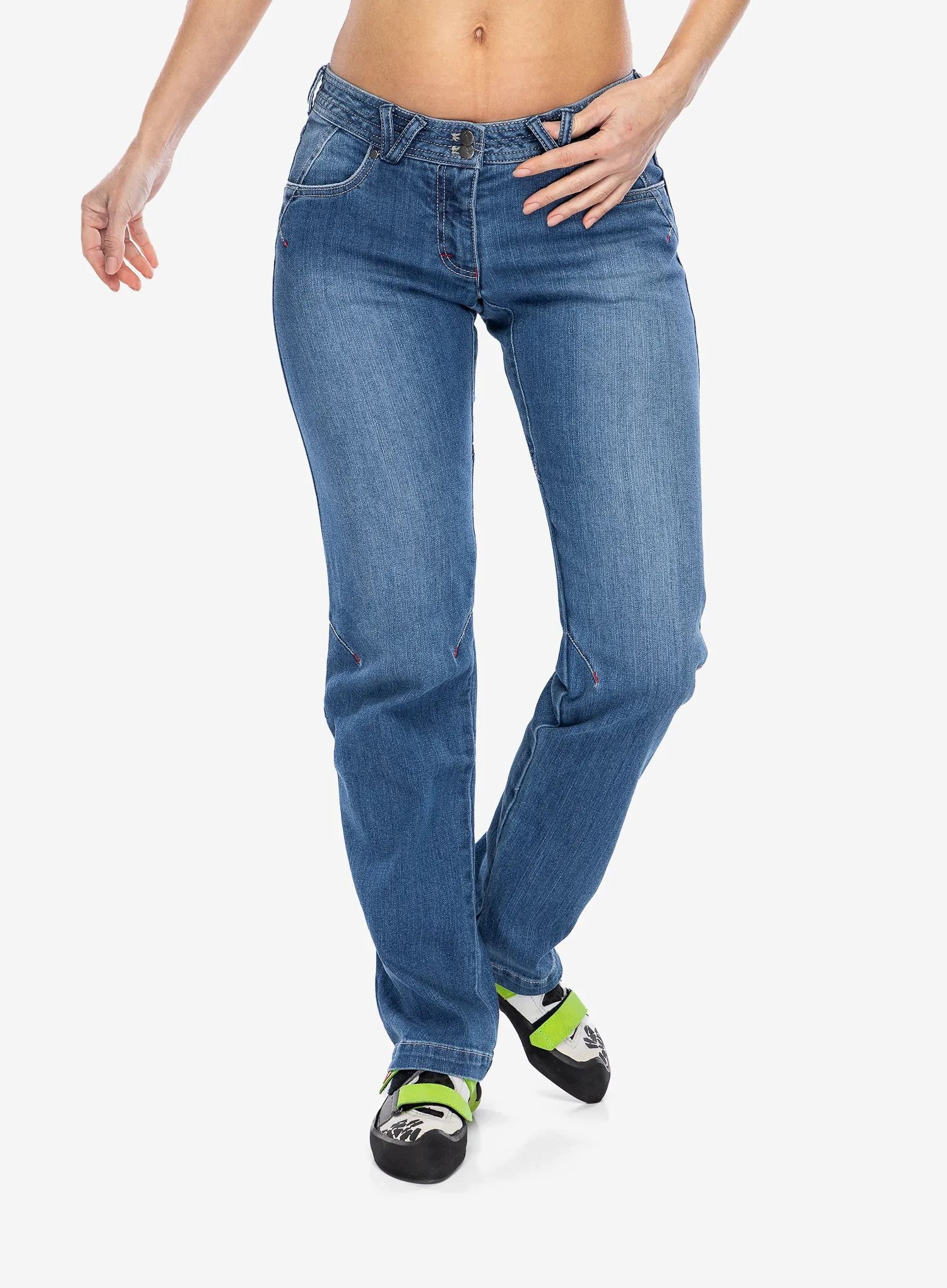 Dámské lezecké kalhoty Ocun Medea Jeans středně modré, velikost XL
