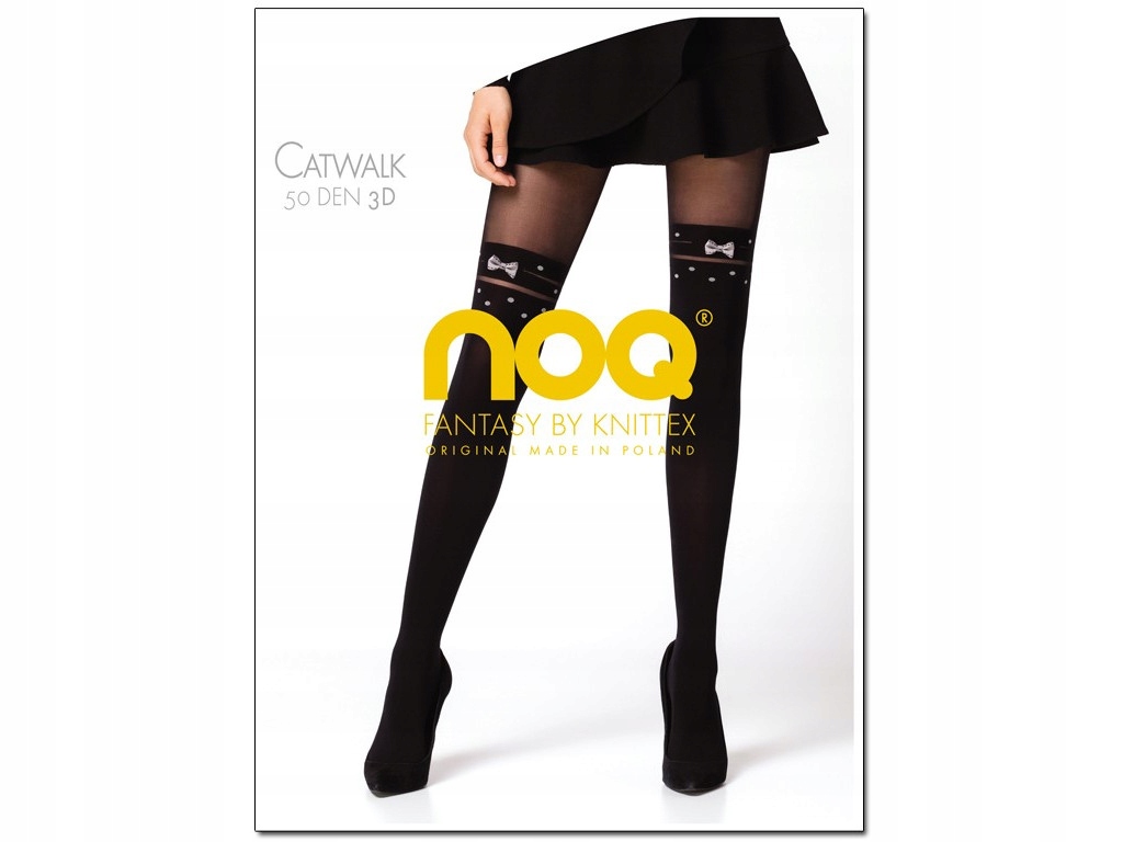 Punčocháče jako punčochy s mašličkou 4 Nero