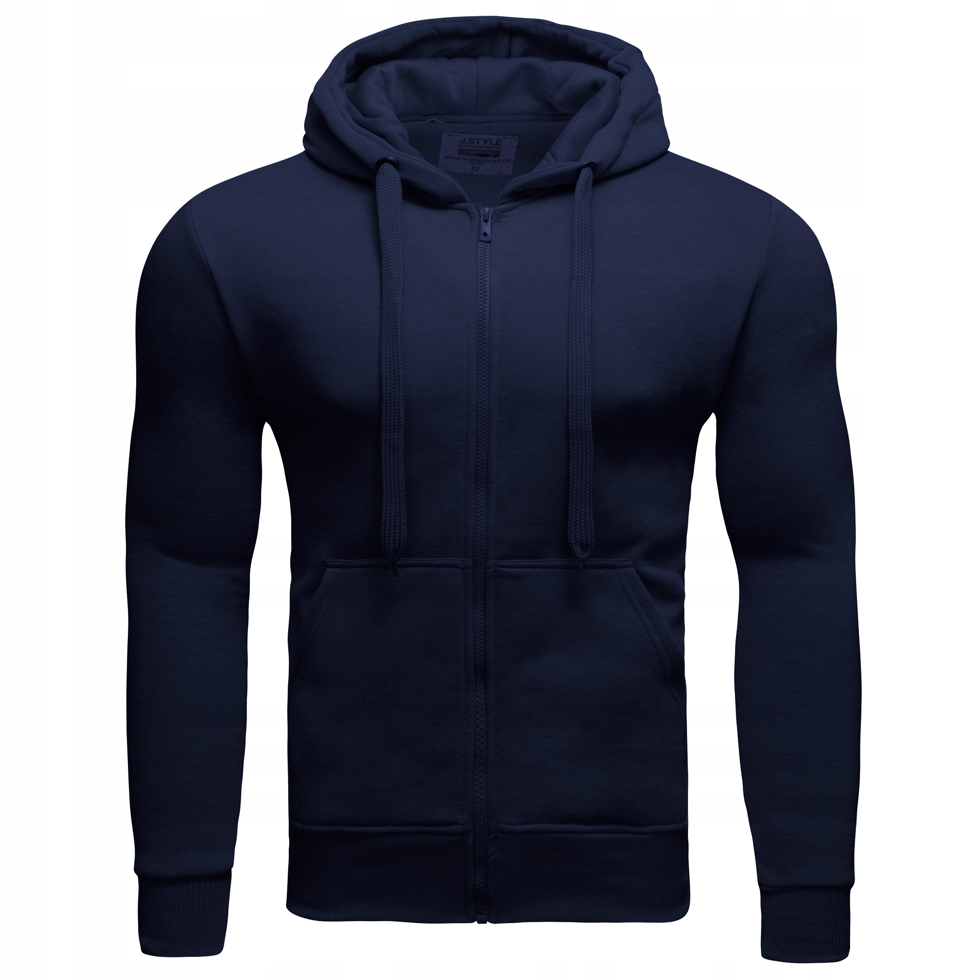 BL08 r. L GŁADKA ROZPINANA BLUZA Z KAPTUREM