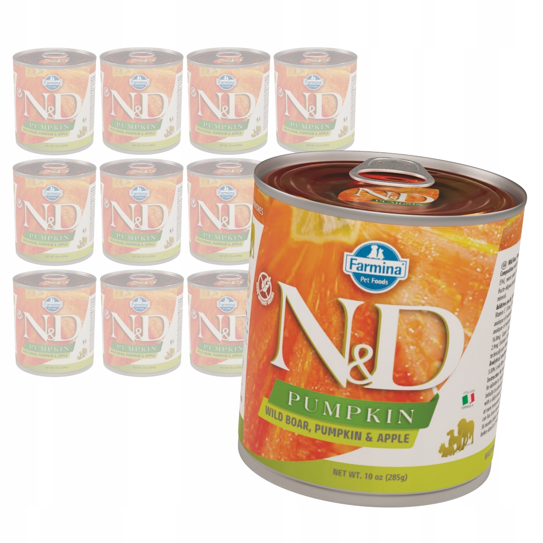 Levně Farmina N&d Dog Boar Pumpkin Apple 12x285g Krmivo pro psa Divoká dýně Jablko