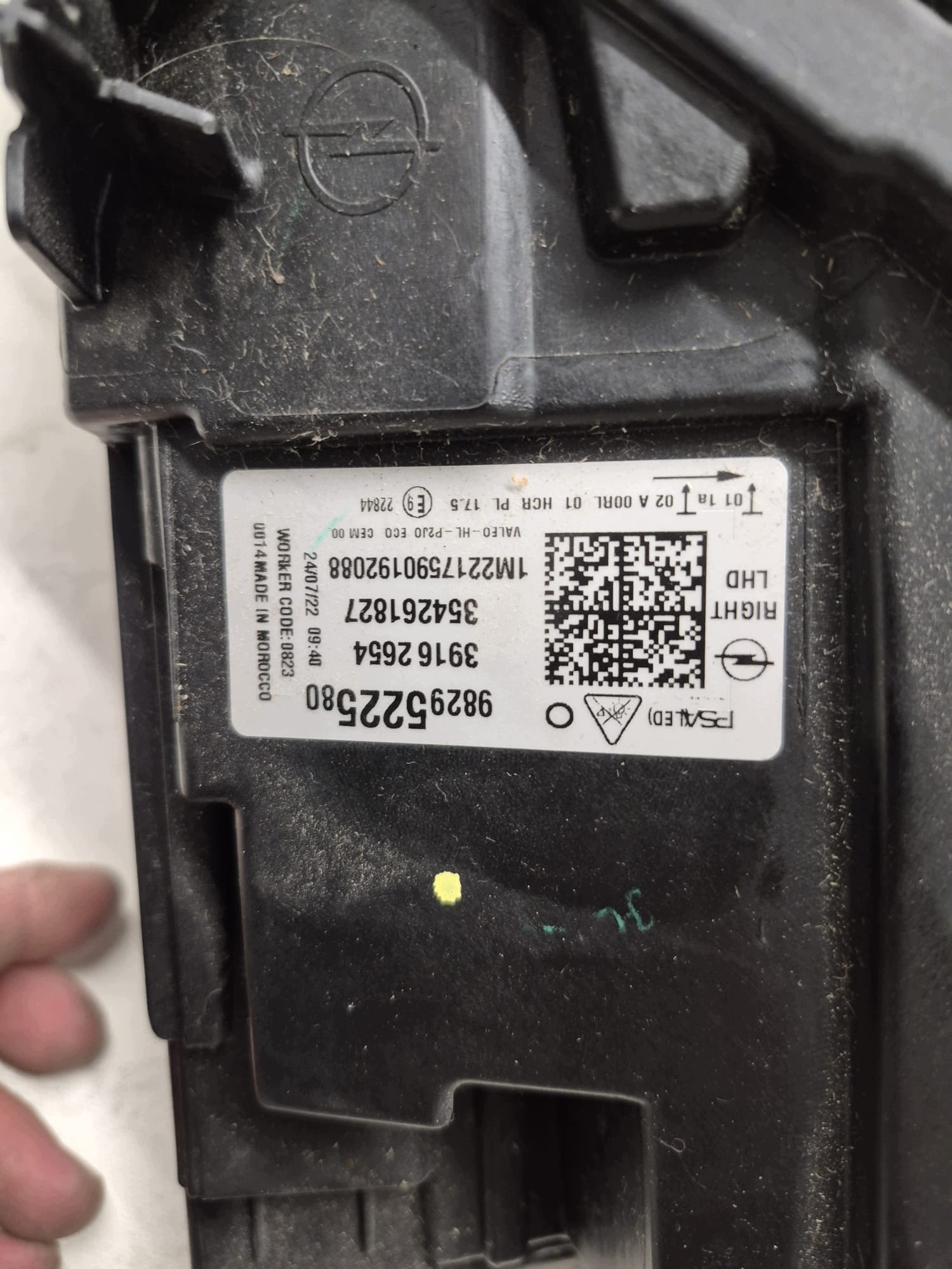 OPEL CORSA F 19- light right front front FULL LED 9829522580