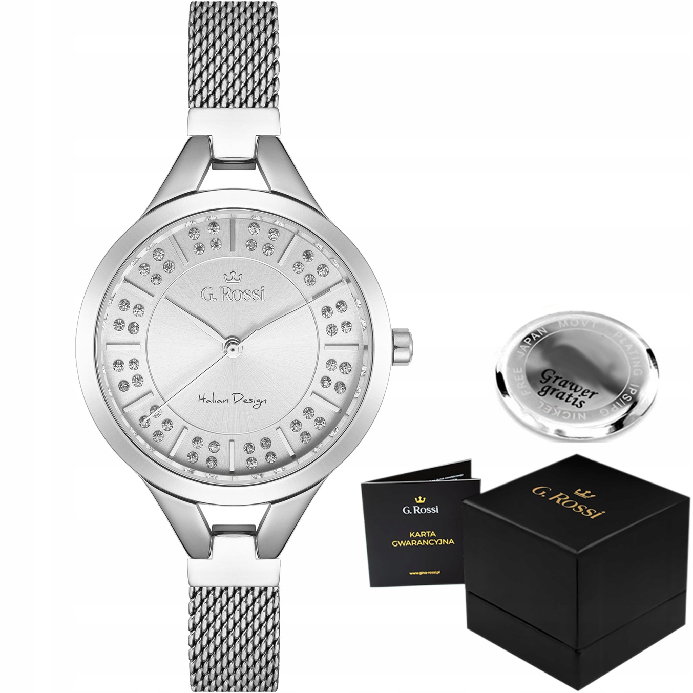 Elegantní dámské hodinky G. Rossi Laspeza mesh Box