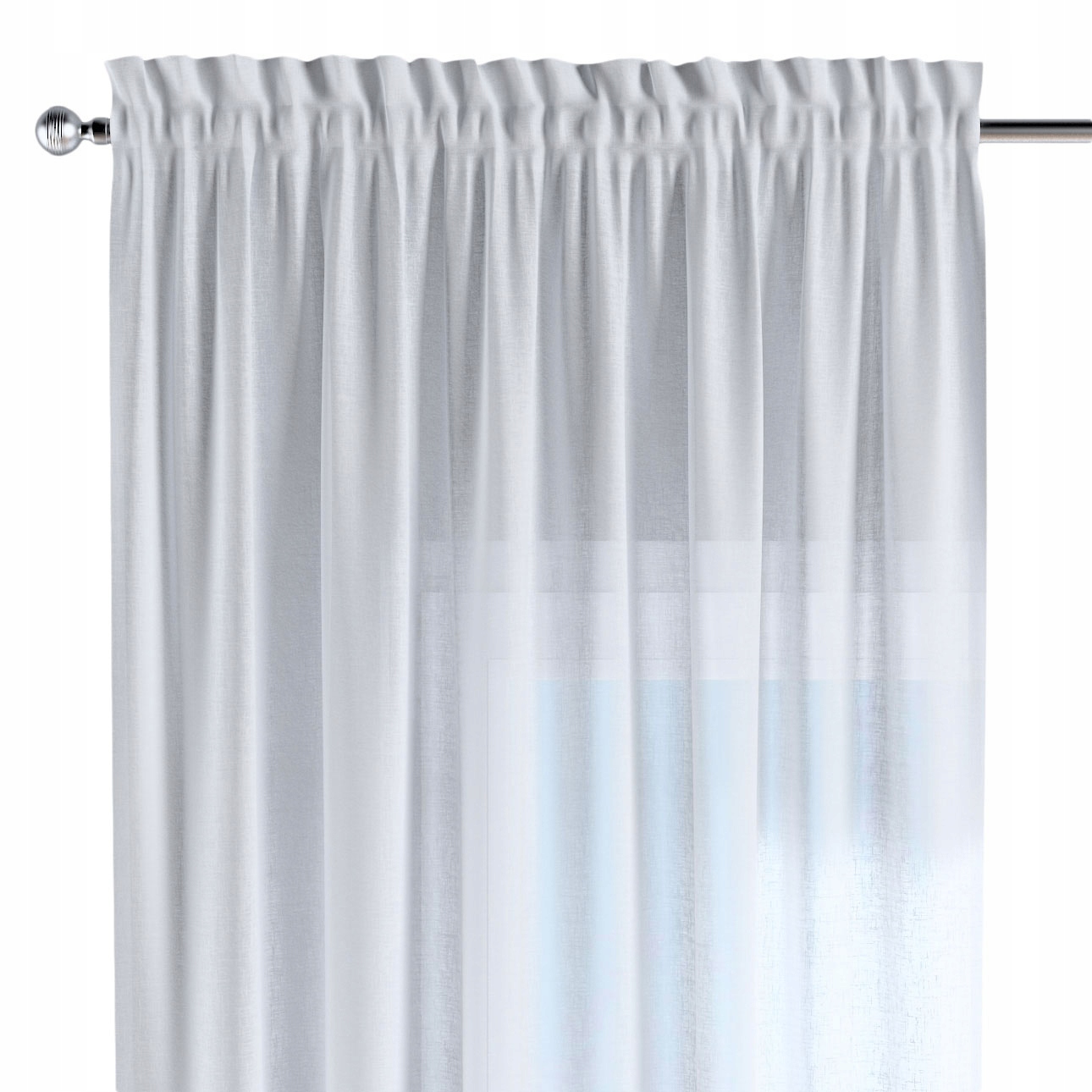 Záves na kanáli s ofinou 1 ks 140x260 cm biely