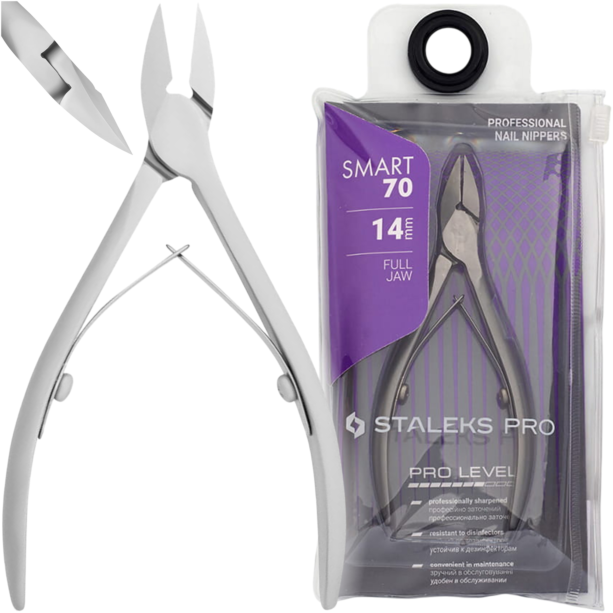 Precizní kleštičky štípačky na nehtovou kůžičku Staleks Smart 70 14mm 70-14