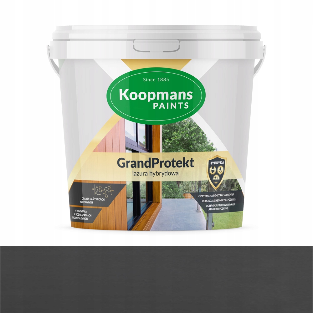 GrandProtekt Lazura do drewna szybkoschnąca 3L 918 Grand antracyt